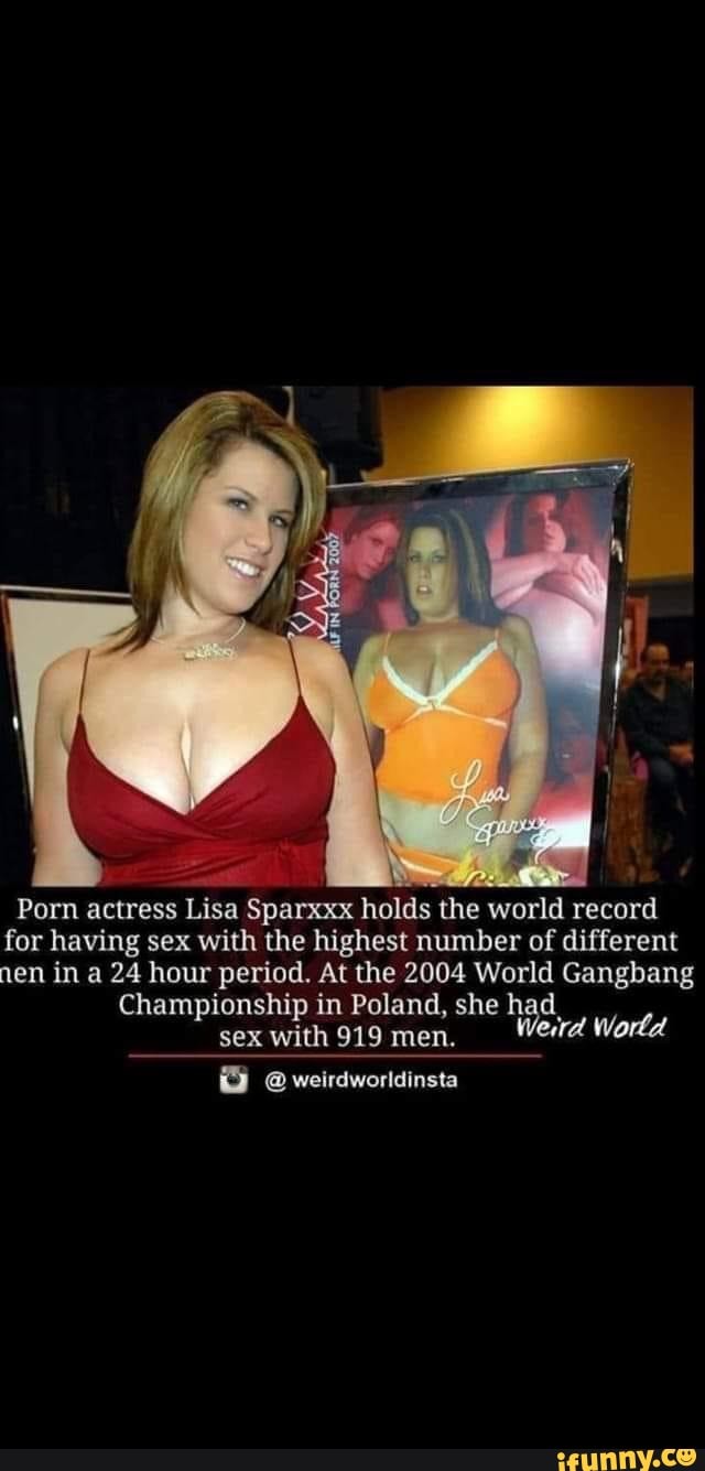 Porn actress Lisa Sparxxx holds the world record for having sex with the  highest number of