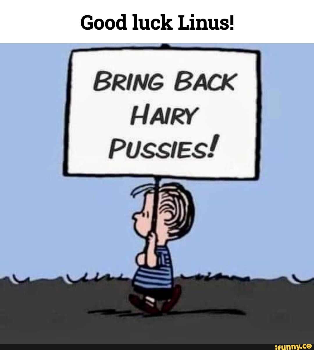 Good luck Linus! BRING BACK HAIRY Pussies! - iFunny Brazil