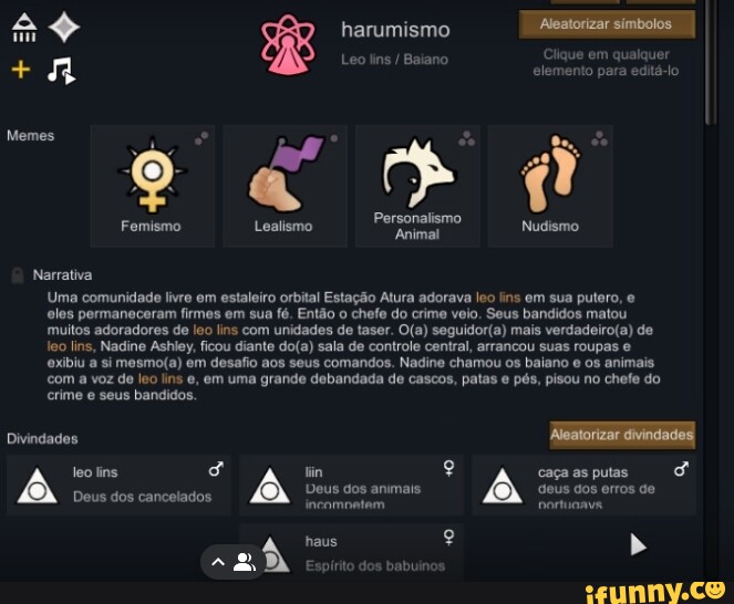 Harumismo Netorizar simbolos Leo / Balano: Clique em qualquer