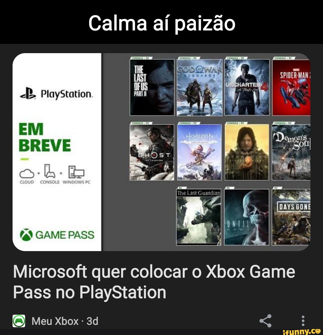 Is this even a meme or fact? - (6) GAME PASS PLATING WRIAT TO PLAY - iFunny  Brazil