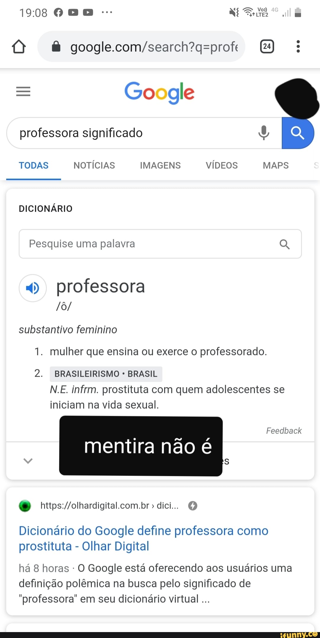 Dicionário do Google define professora como prostituta - Olhar Digital