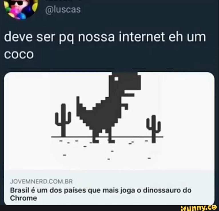 O brasileiro é um dos que mais jogam o Dinossauro do Chrome