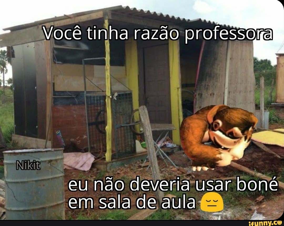 Você tinha razão professoúal ss, ER Nikit eu não deveria usar boné em sala  de aula - iFunny Brazil