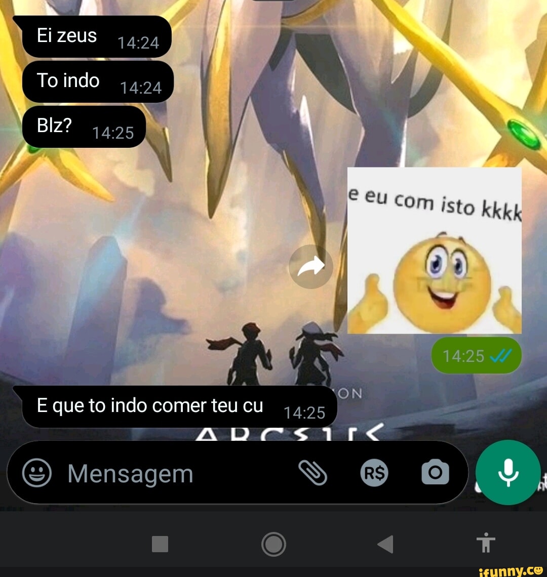 THIS IS ZEUS GUARDIAN OF THIS CAVERN. YOU WITH 12 MORE ZESTY MEMES - iFunny  Brazil