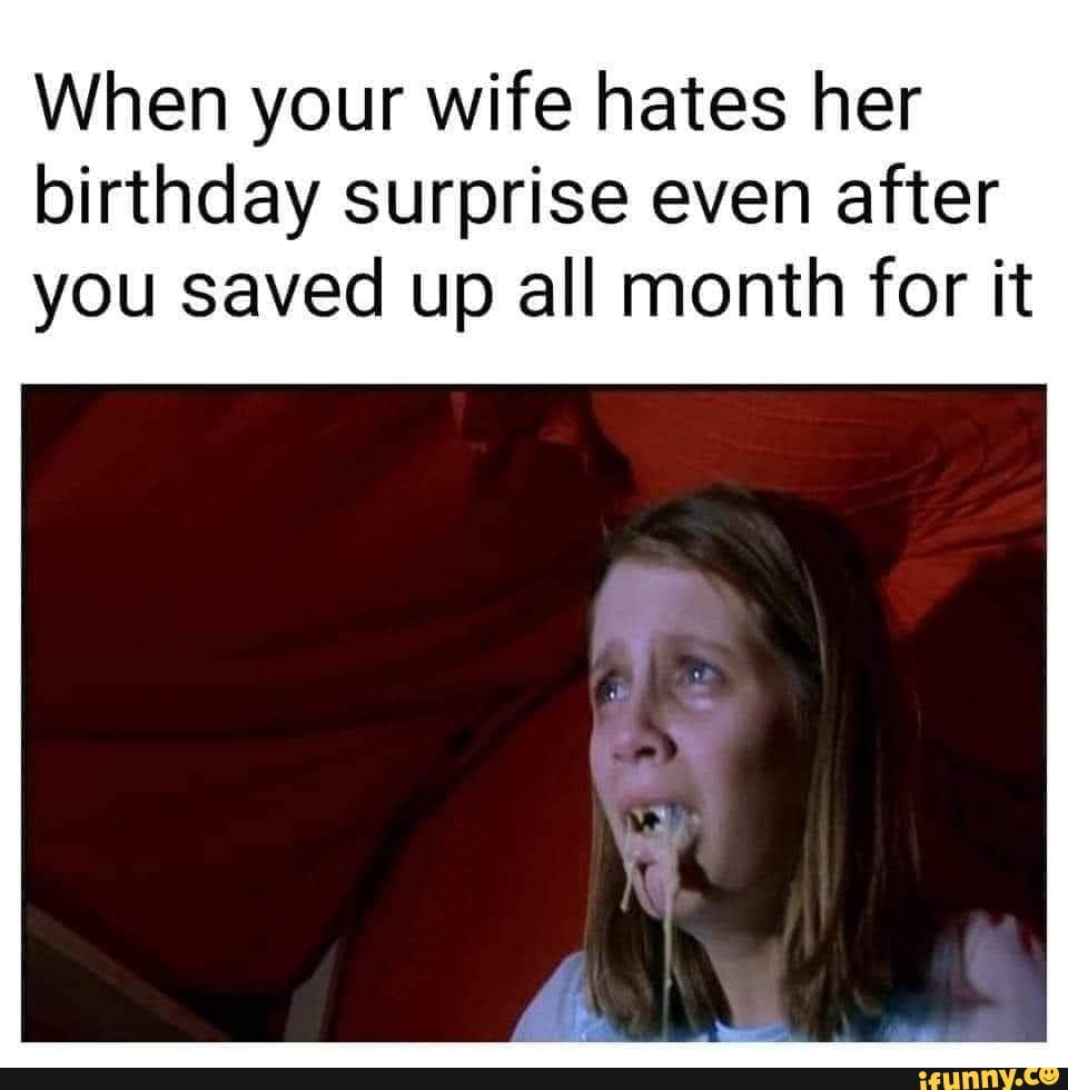 Surprise your wife hot sale on her birthday