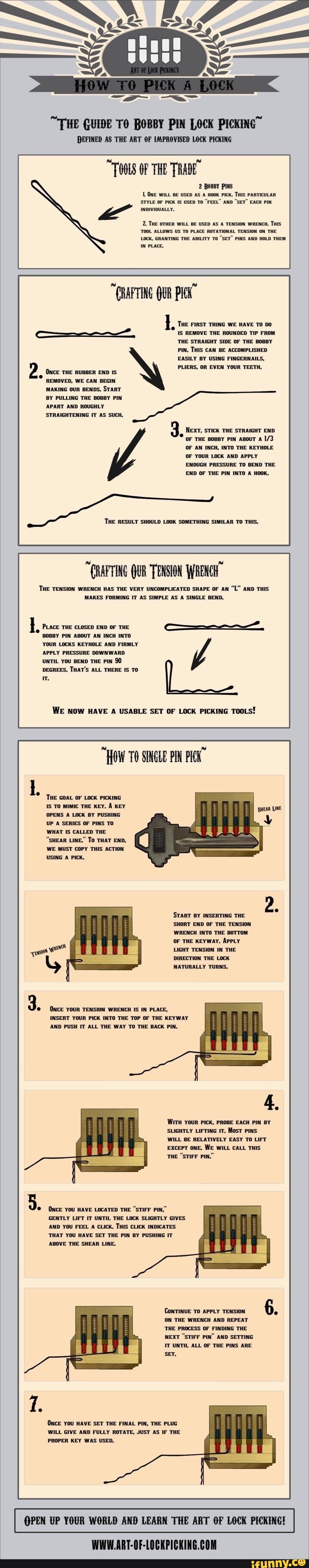 TO PICK THE GUIDE TO BOBBY PIN LOCK PICKING DEFINED AS THE ART OF  IMPROVISED LOCK