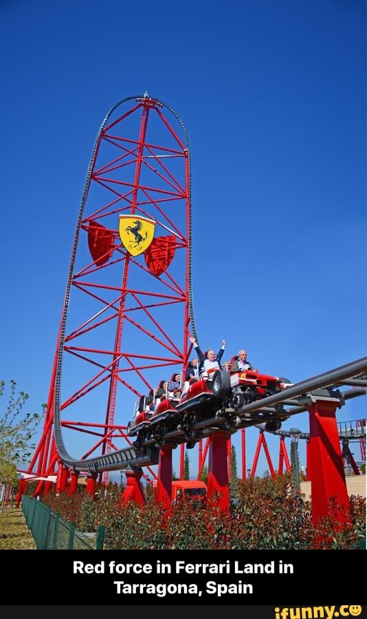 Red force in Ferrari Land in Tarragona Spain Red force in