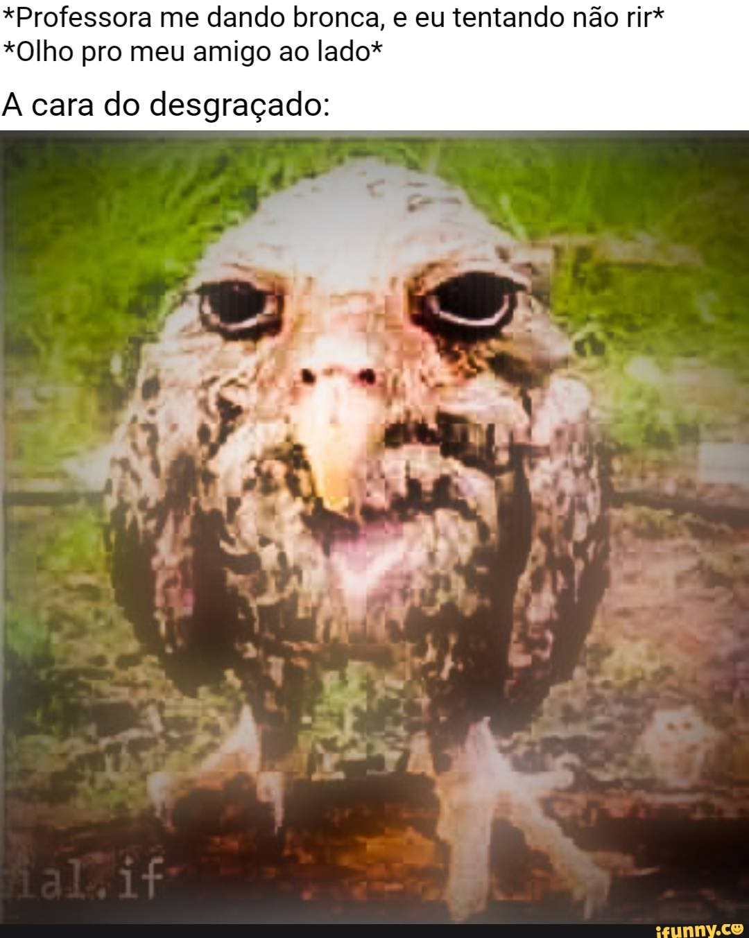 Professora me dando bronca, e eu tentando não rir* *Olho pro meu amigo ao  lado* A cara do desgraçado: - iFunny Brazil