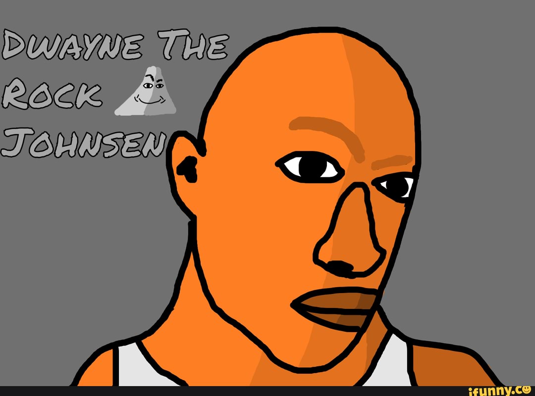 Hello, I decided to draw Dwayne The Rock Johnson - iFunny