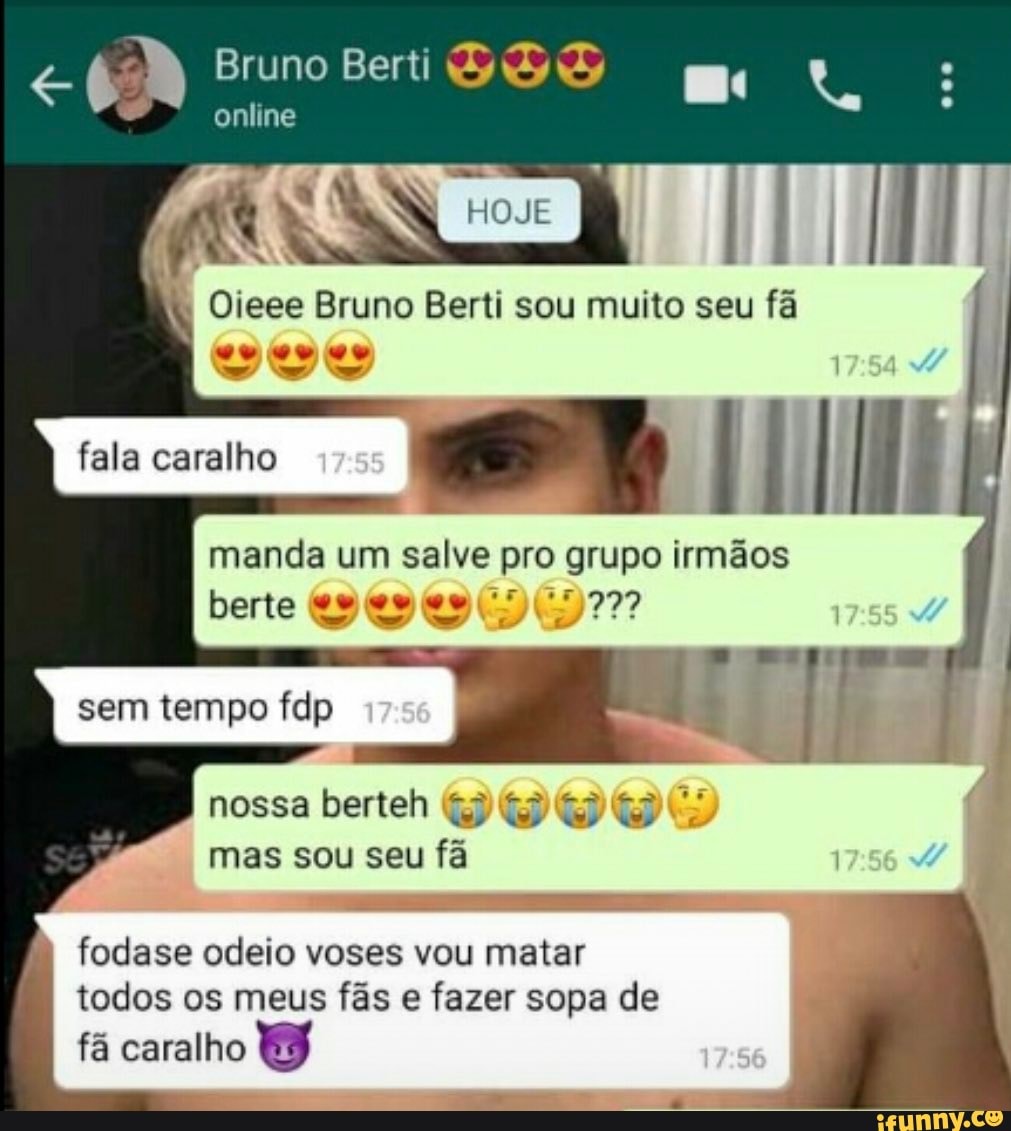 Bruno Berti tá diferente hoje - Meme by KaikeMB :) Memedroid