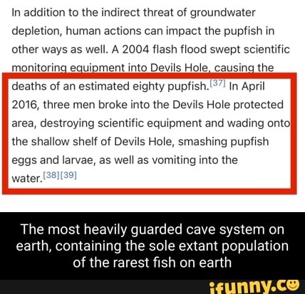 In addition to the indirect threat of groundwater depletion, human ...