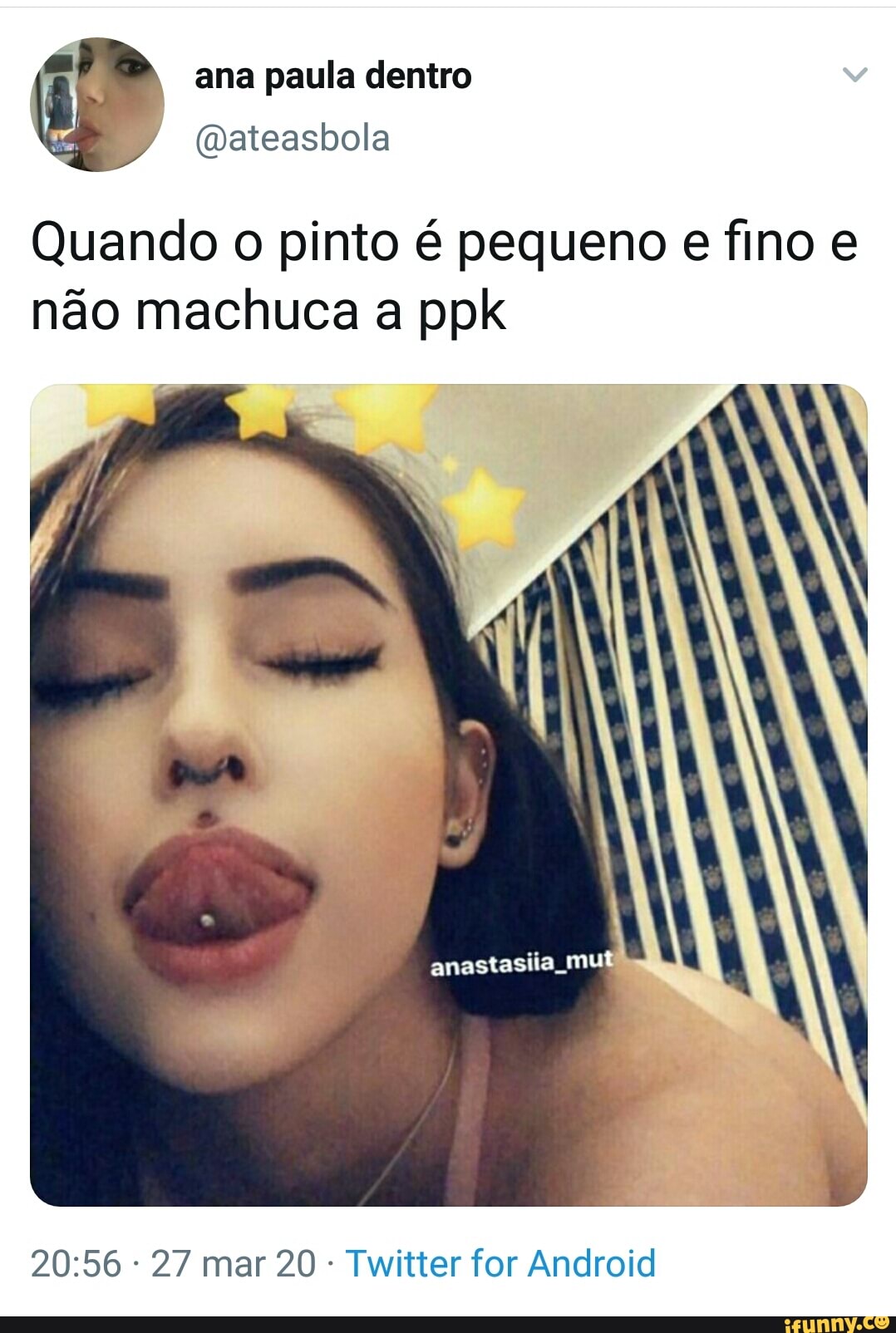 Quando o pinto é pequeno e fino e não machuca a ppk I anastasiia muf I EN a  Twitter for Android - iFunny Brazil