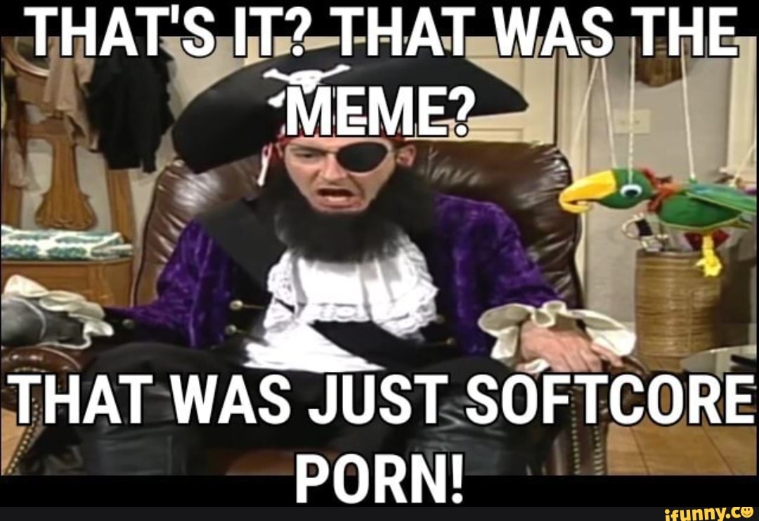 Softcore Porn Caption - THAT'S IT? THAT WAS THE \