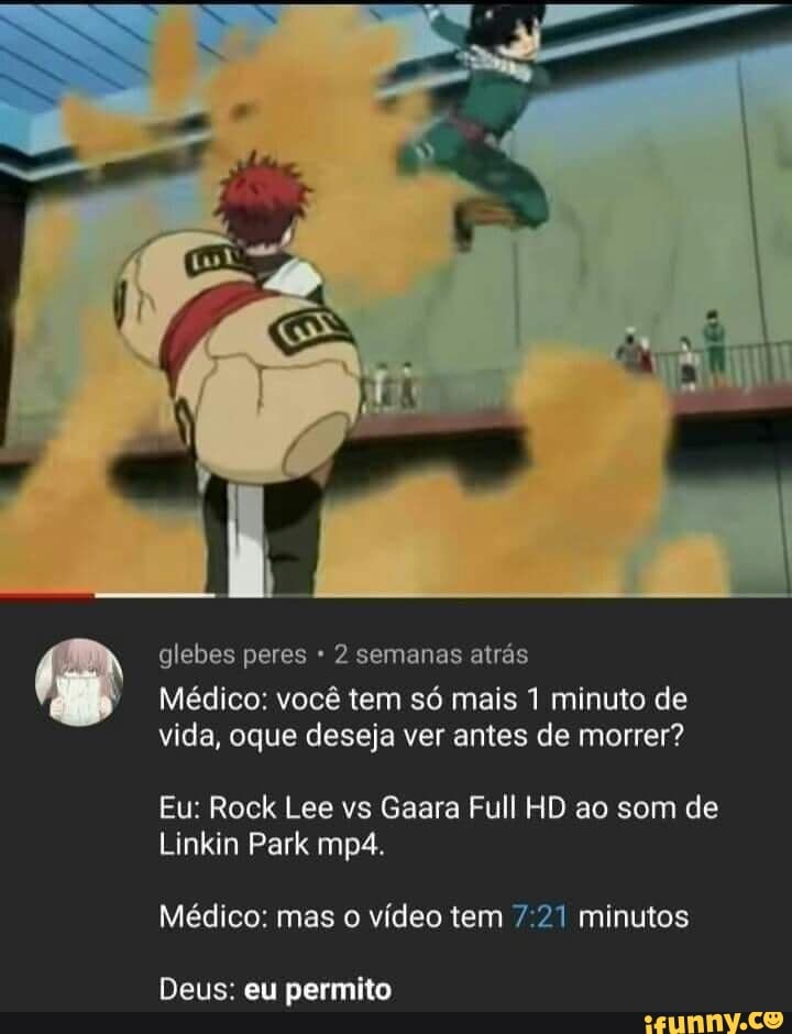 R.I.P peso a todos 1 minuto de silêncio em nome do cabelo do gaara