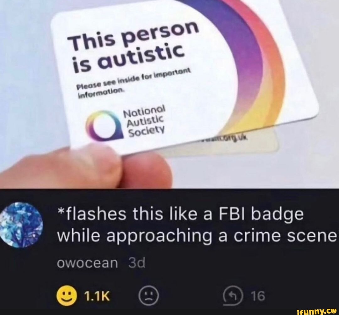 This tot pull Aa TAG Us *flashes this like a FBI badge while approaching a  crime scene owocean @ 1.1k - iFunny Brazil