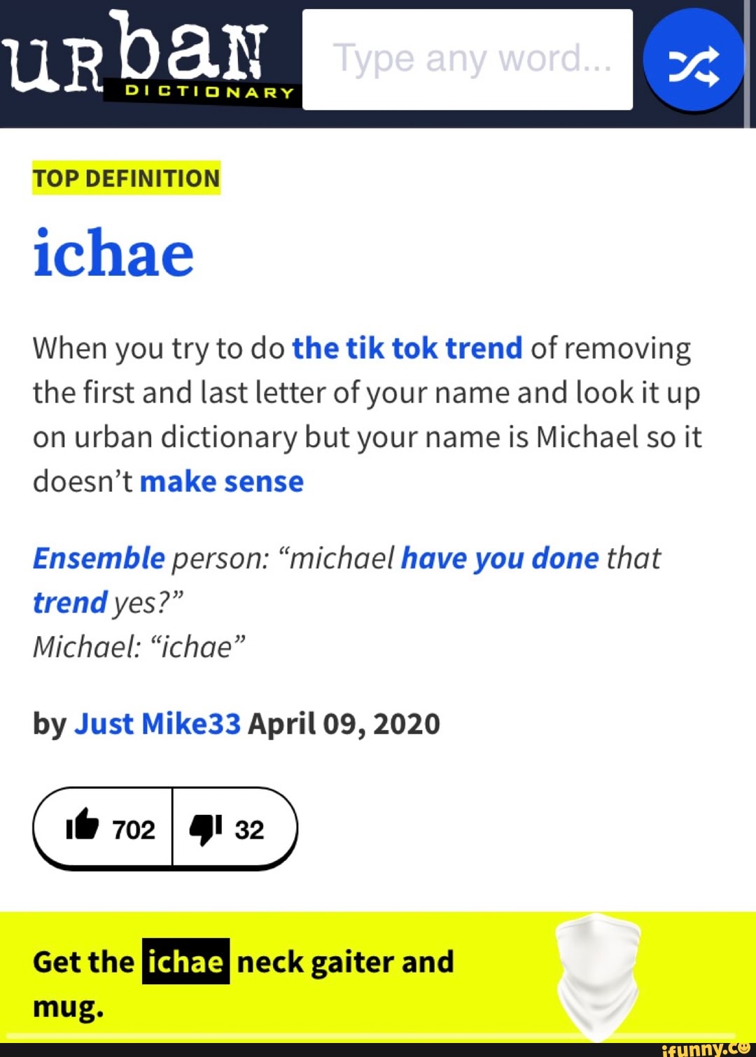 What is Urban Dictionary 'name trend' and why is it popular?