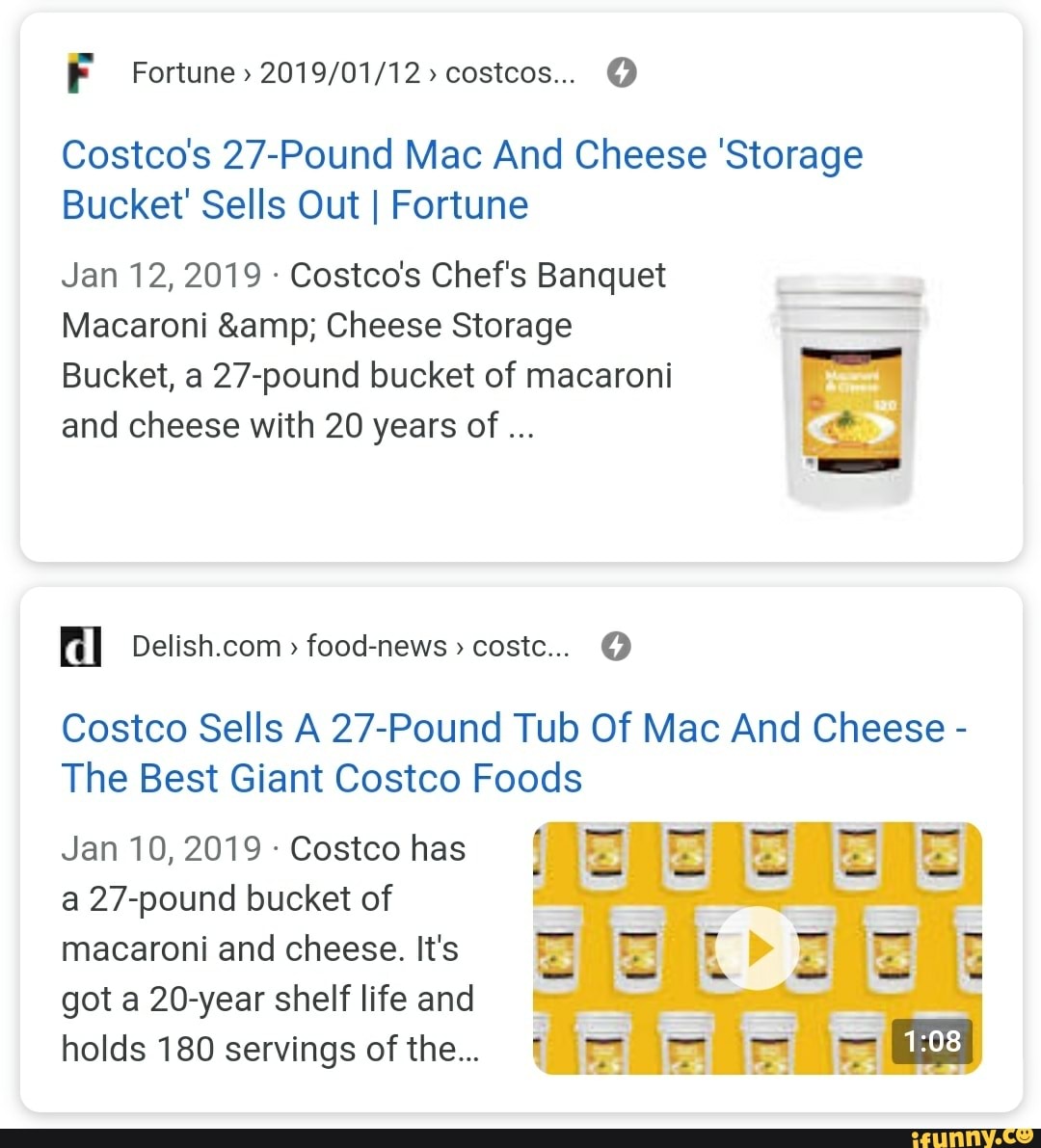 F Fortune > 2019/01/12 > costcos... O Costco's 27Pound Mac And Cheese