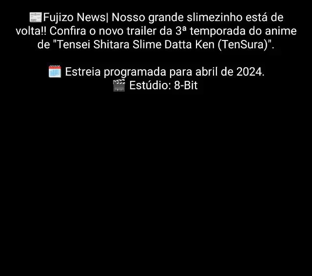 Temporada 2 de Tensei Shitara Slime Datta Ken estreia em outubro
