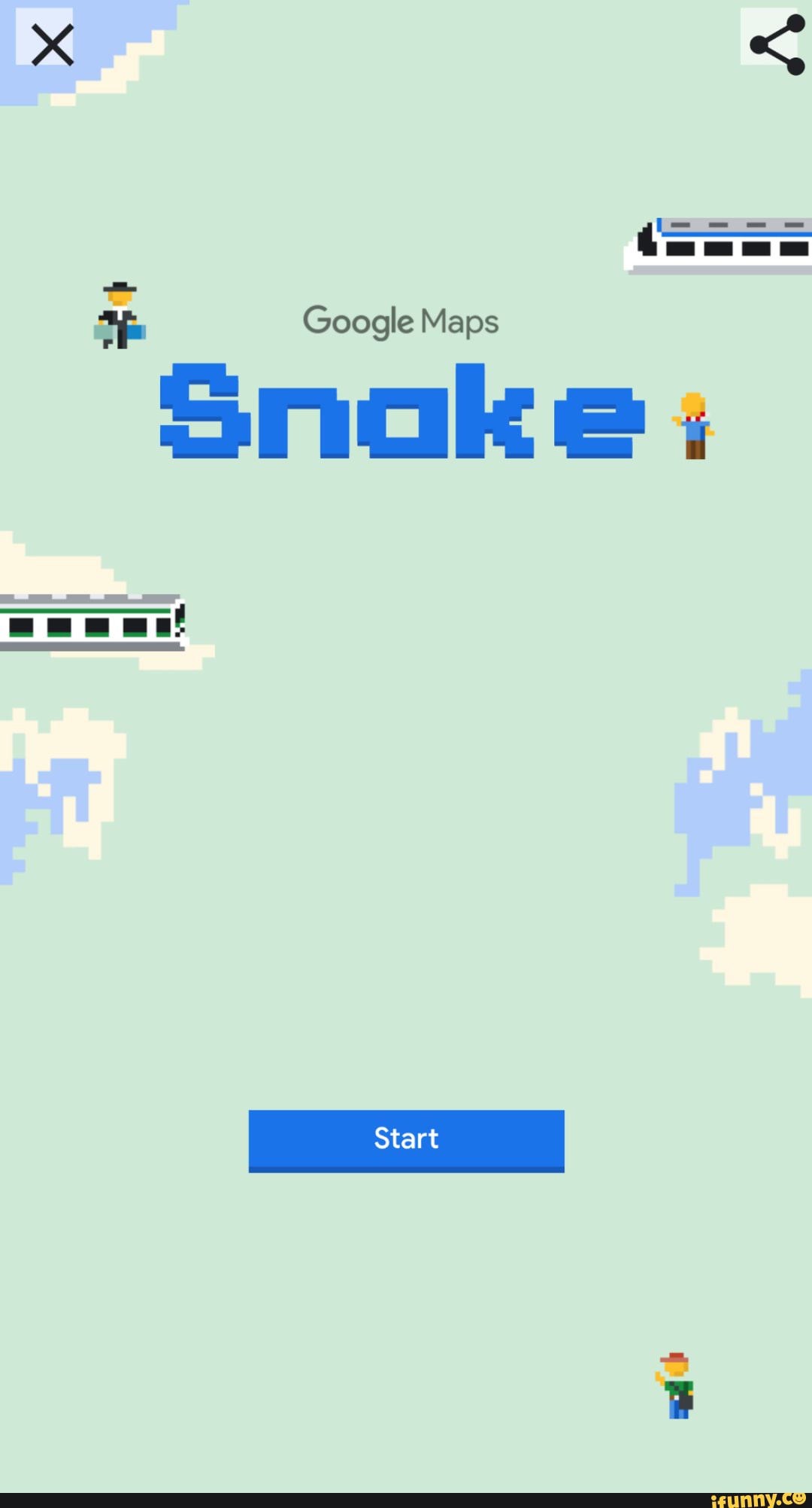 Play Snake Game in Google Maps