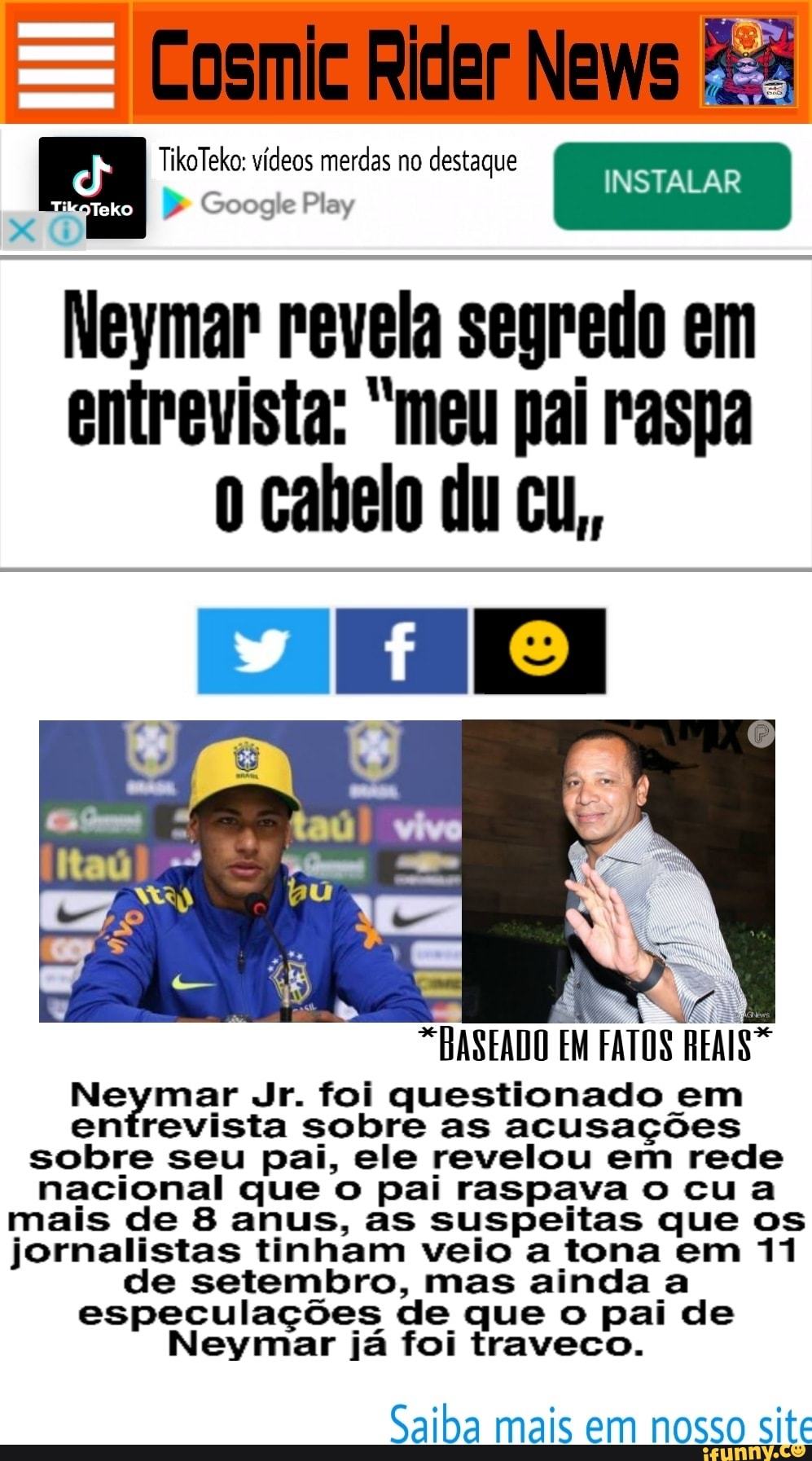 Neymar revela segredo em entrevista: 