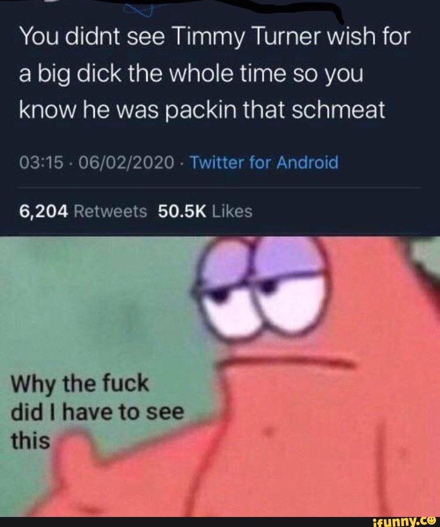 You didnt see Timmy Turner wish for a big dick the whole time so you know