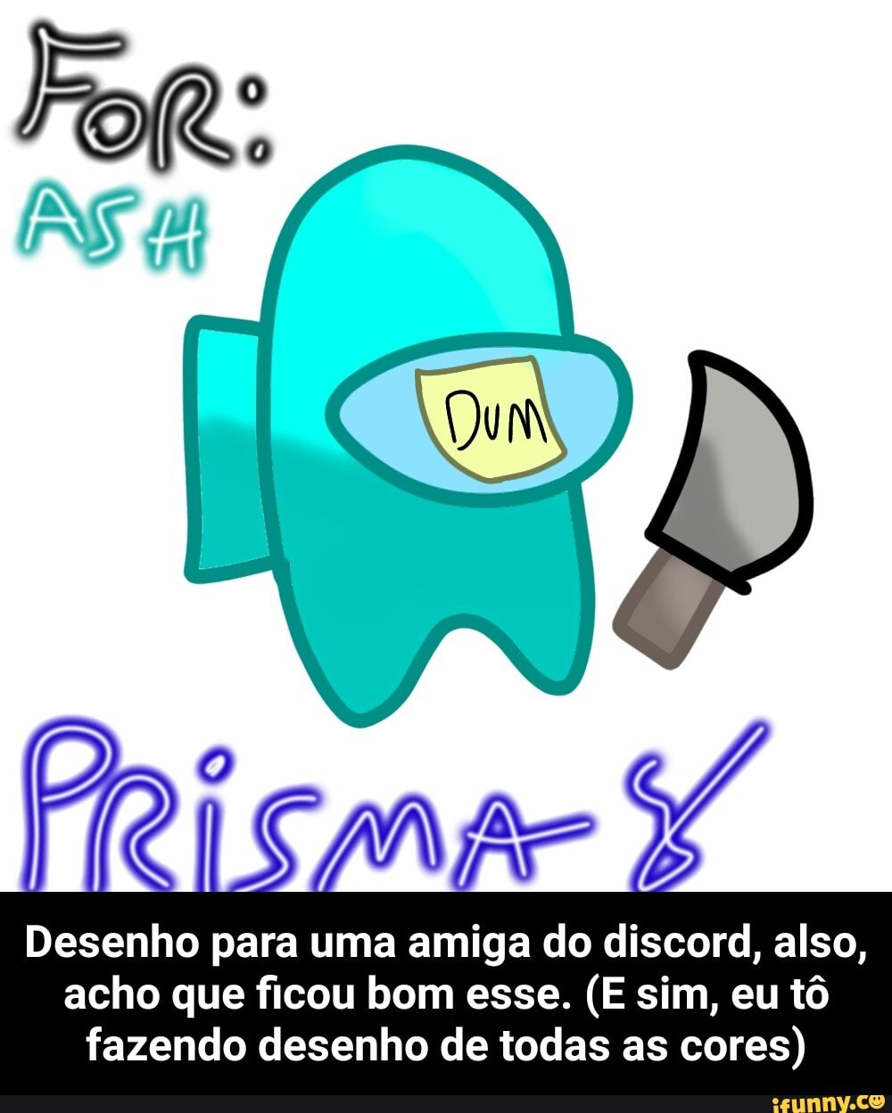 Importante: A um ano atrás eu fiz um discord para eu e uns amigos do ifunny  fazer um sorteio de trocar personagens originais para desenhar eles em  outros estilos (não funcionou e