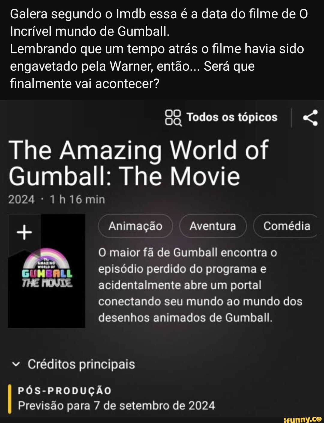 O Incrível Mundo de Gumball' vai ganhar filme e nova série! - CinePOP
