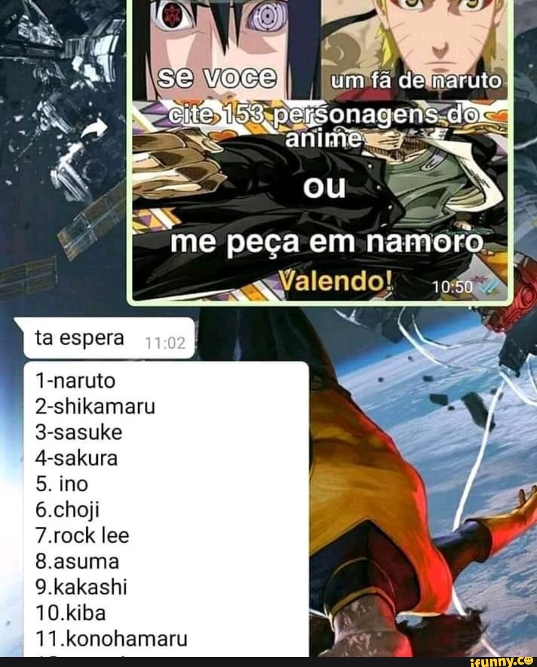 ALERTA: Isso n é um Meme, eu só quero saber qual é a sequência q eu tenho q  seguir para ver Naruto.Eu sei q o primeiro é o Naruto clássico. - ALERTA