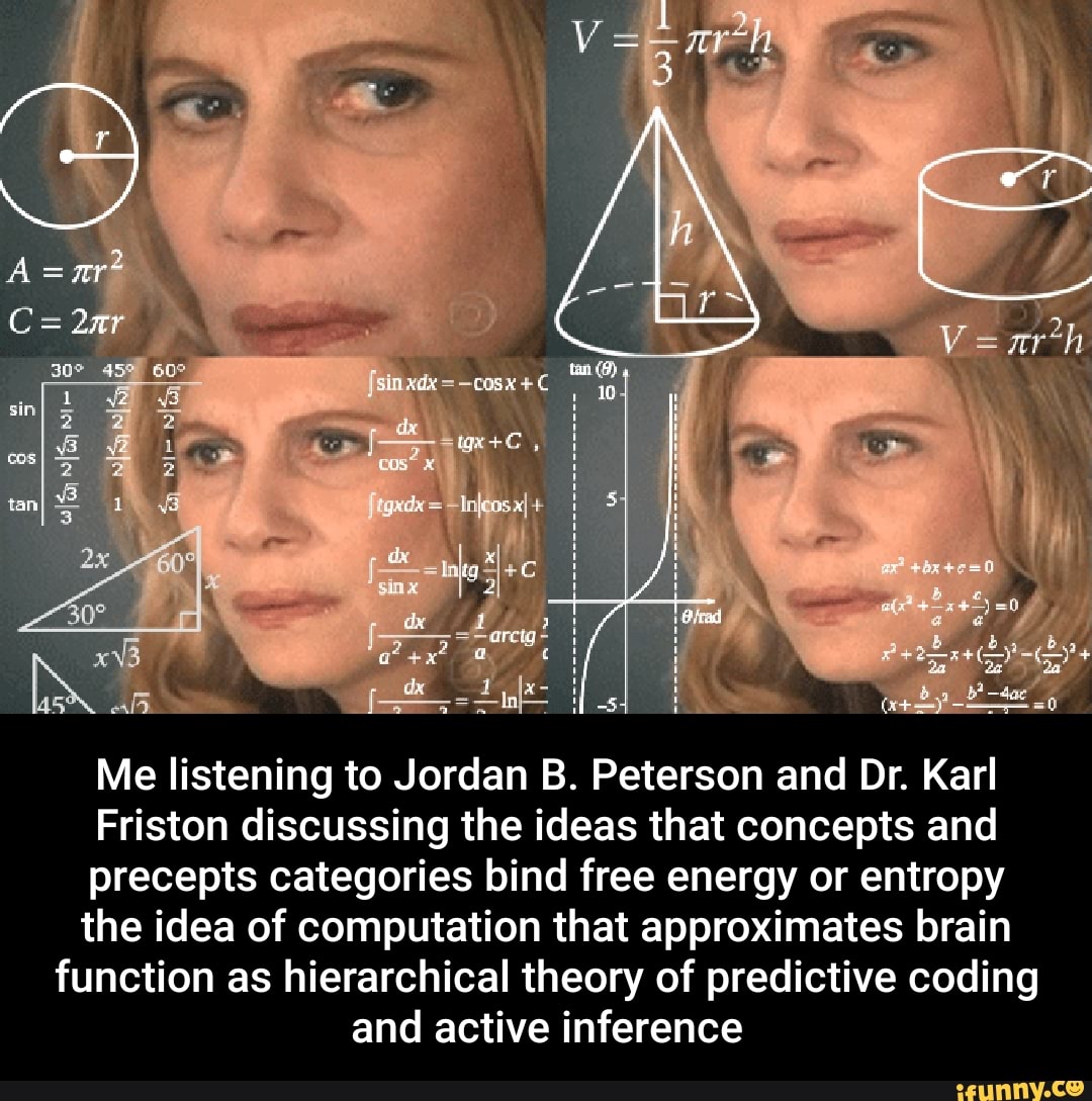 Me listening to Jordan B. Peterson and Dr. Karl Friston discussing the ...