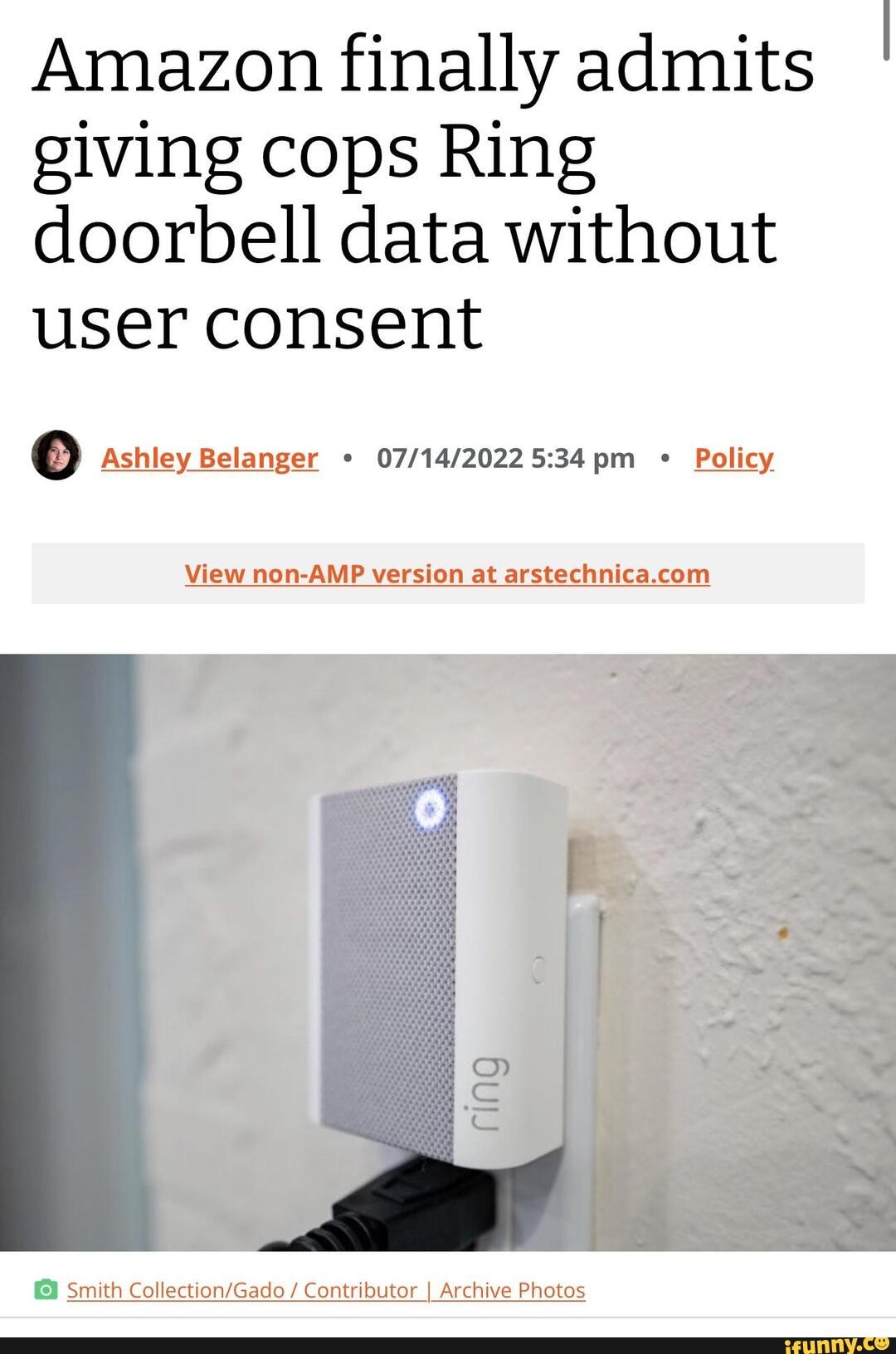 finally admits giving cops Ring doorbell data without user consent