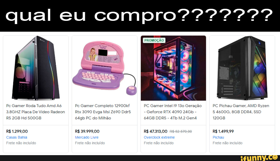 MONTANDO PC GAMER COM PREÇOS DO MERCADO LIVRE 