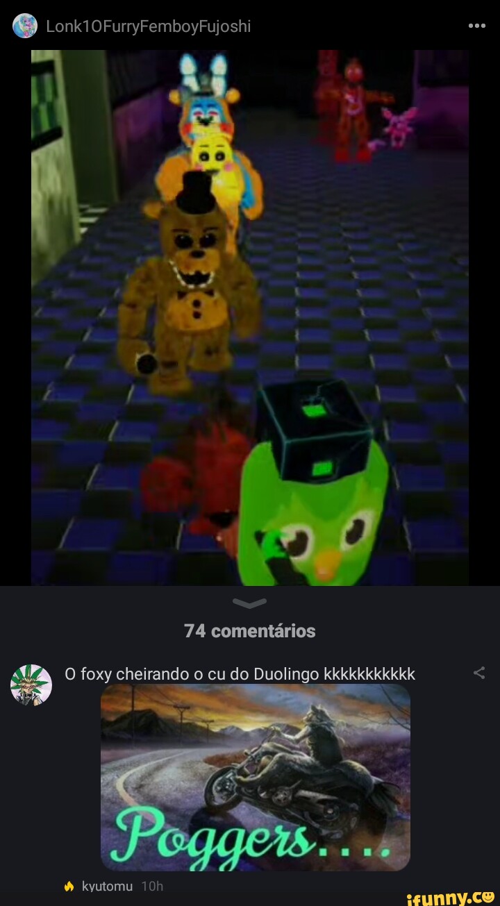 LonktOFurryFemboyFujoshi 74 comentários O foxy cheirando o cu do Duoli -  iFunny Brazil