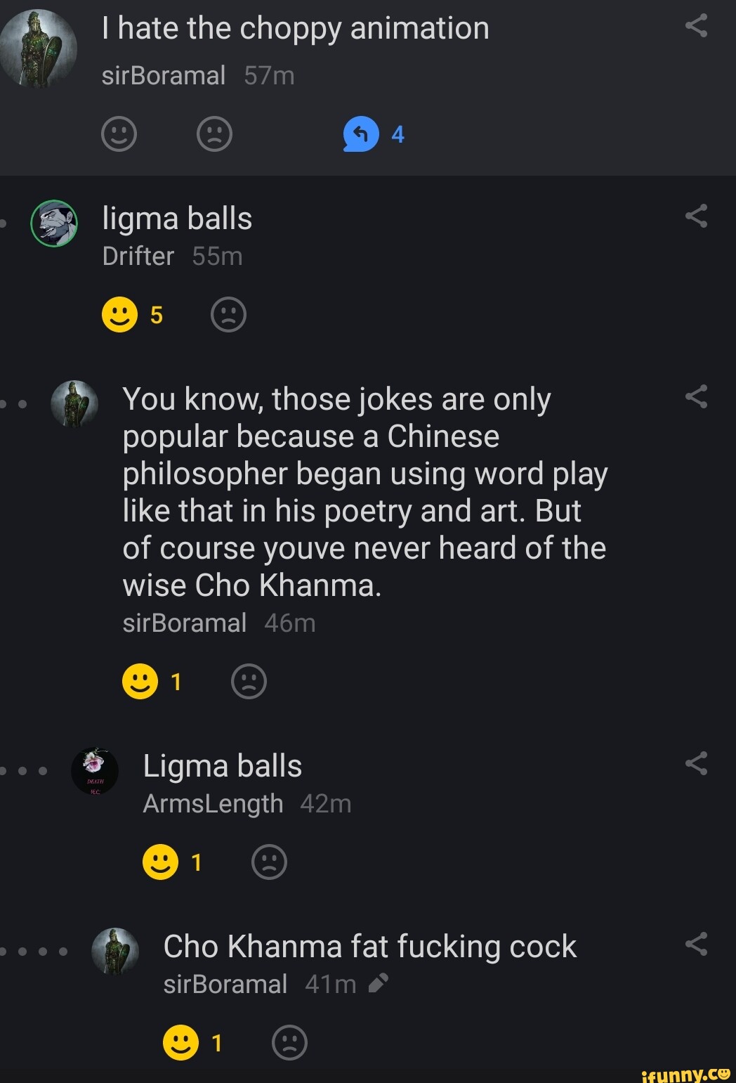 I hate the choppy animation sirBoramal ligma balls Drifter You know, those  jokes are only popular