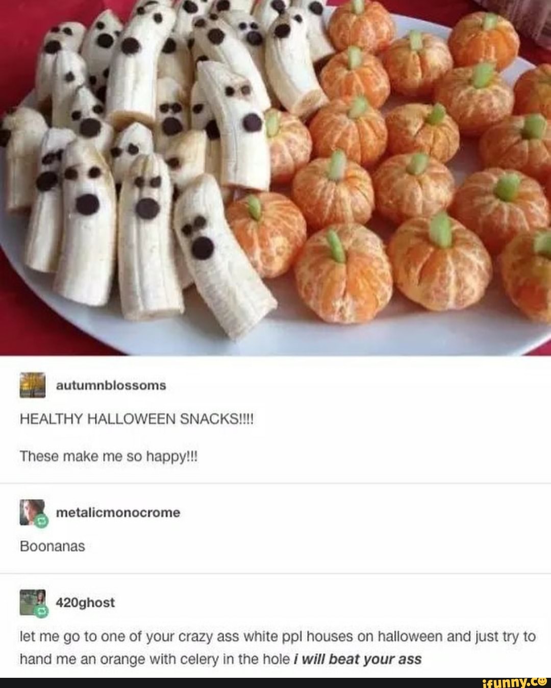 Healthy Kid Snack for Halloween: Boonanas