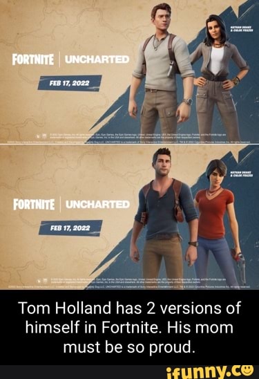 Fortnite's Uncharted Crossover to Have Tom Holland, Nathan Drake