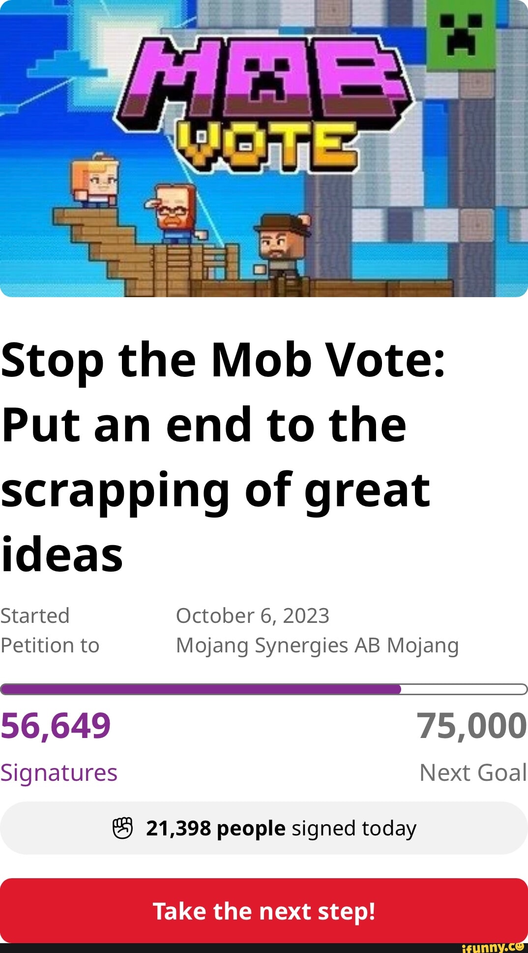 Petition · Stop the Mob Vote: Put an end to the scrapping of great
