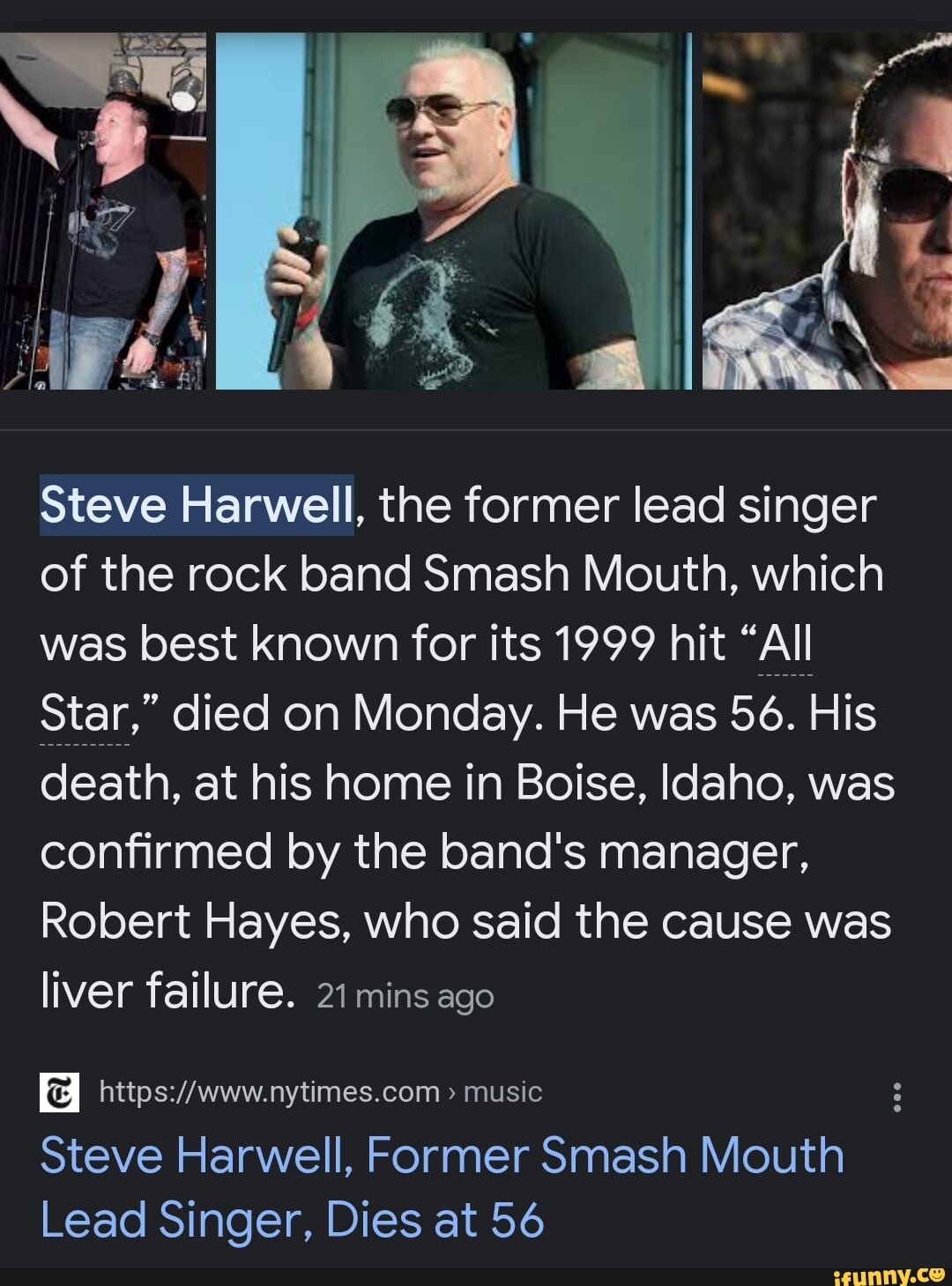 Steve Harwell cause of death: How did the Smash Mouth singer die