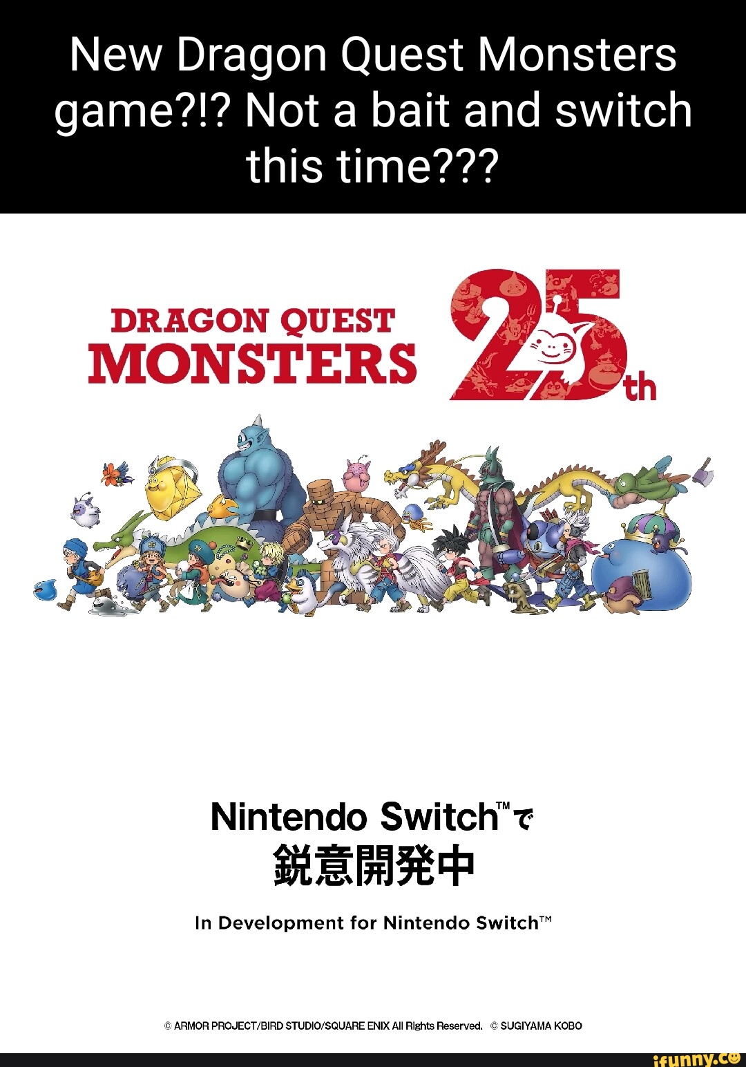 Dragon Quest Monsters in Development for Nintendo Switch