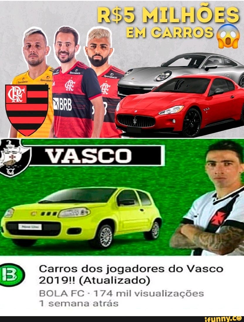 Carros dos jogadores