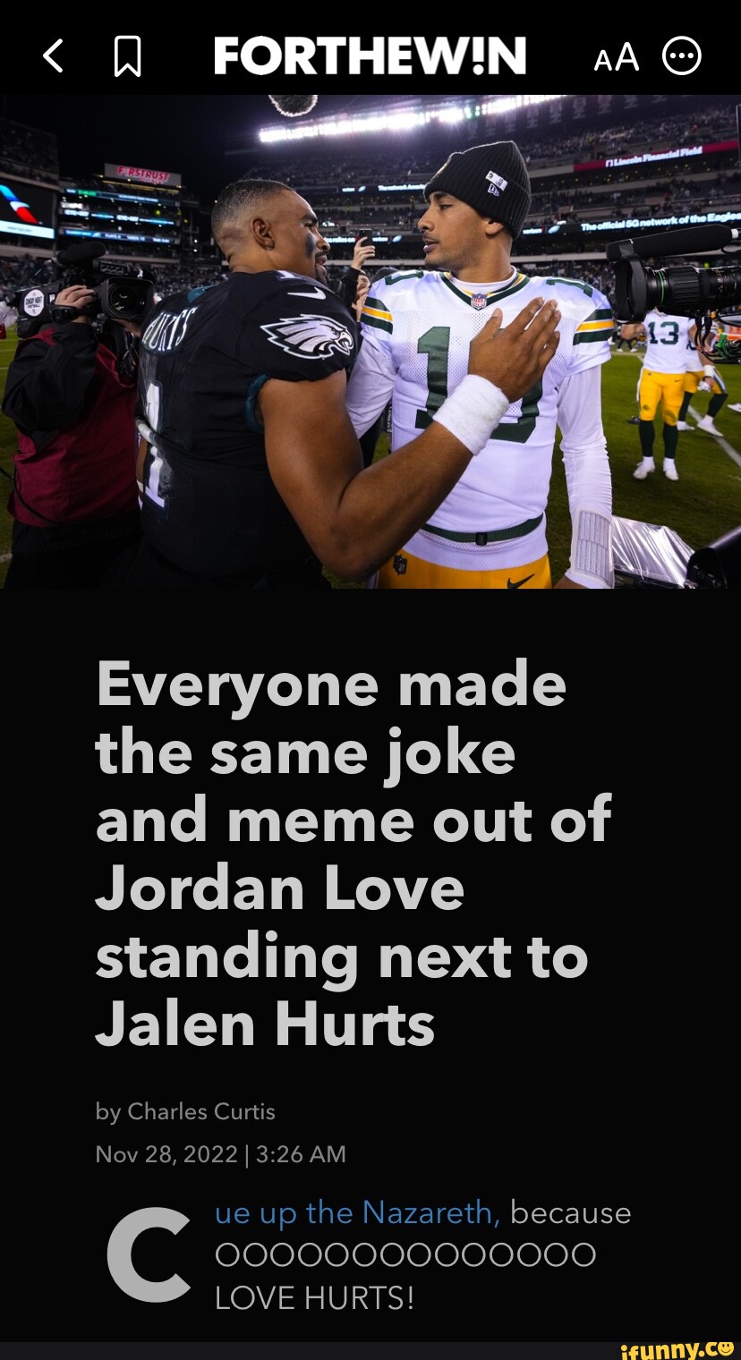 Jalen Hurts and Jordan Love inadvertently create hilarious photo