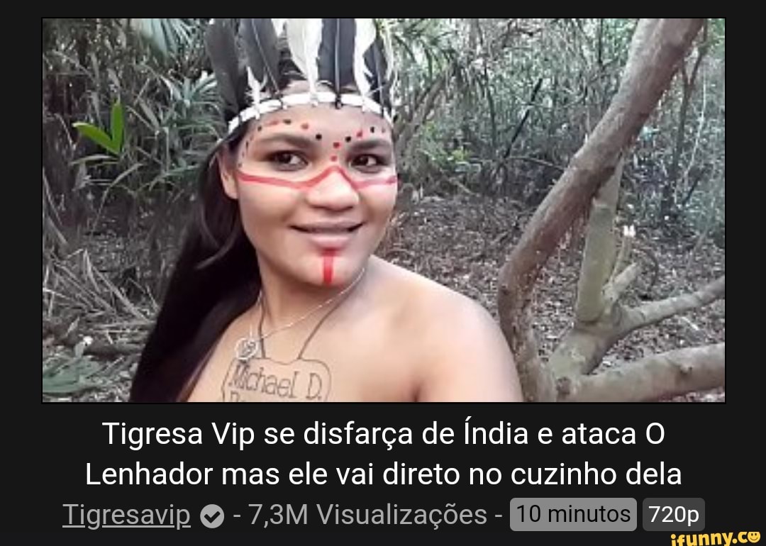 Tigresa Vip se disfarça de Índia e ataca O Lenhador mas ele vai direto no  cuzinho dela Tigresavip - 7,3M Visualizações - 720p - iFunny Brazil