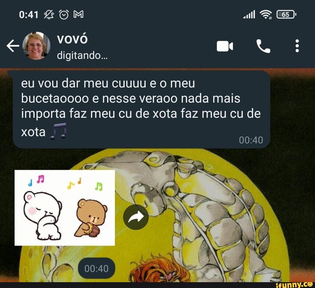 M ES, oco vovó digitando... eu vou dar meu cuuuu e o meu bucetaooo0 e nesse  veraoo nada mais importa faz meu cu de xota faz meu cu de xota . -