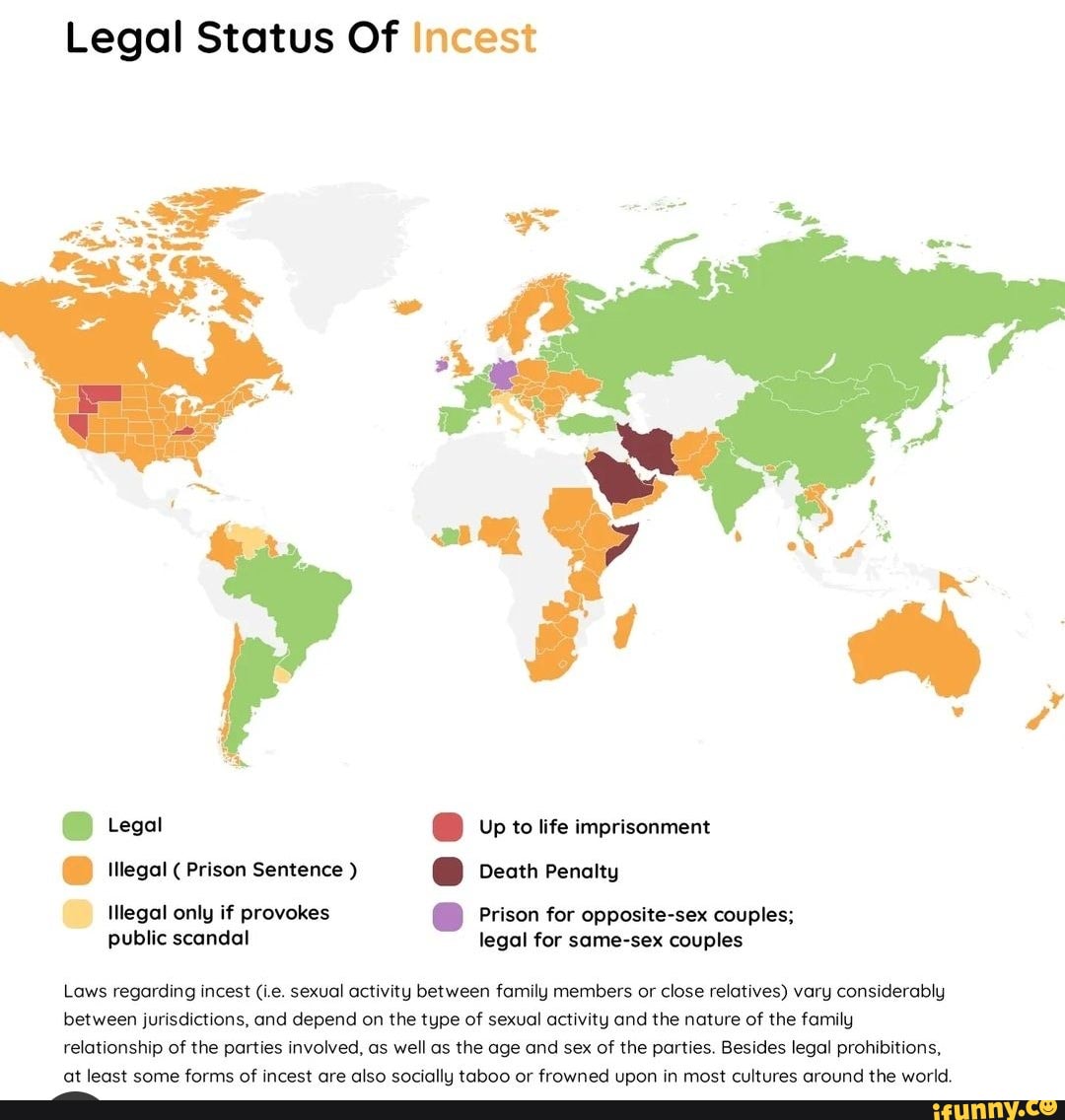 Legal Status Of Incest C) Legal CC) Up to life imprisonment legal ( Prison  Sentence ) CC) Death