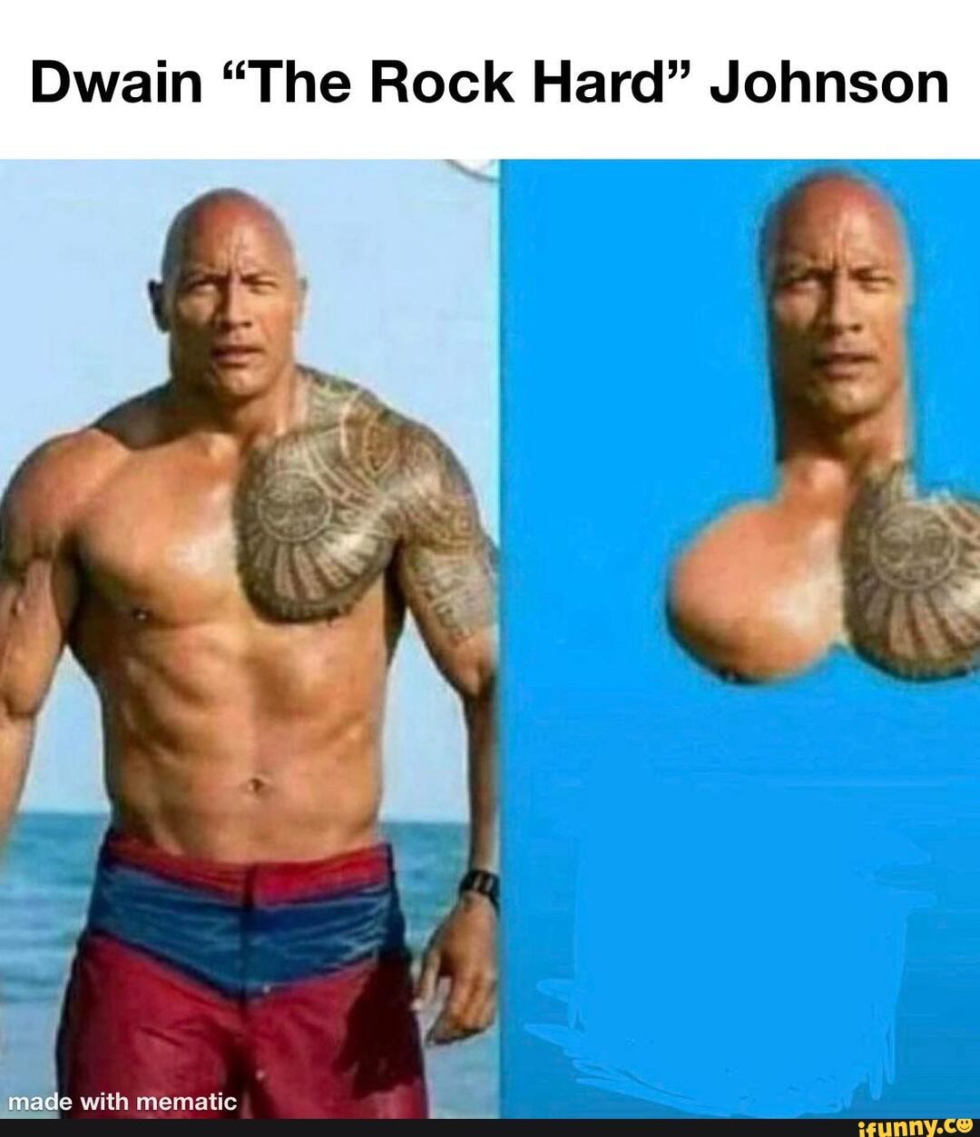 Hello, I decided to draw Dwayne The Rock Johnson - iFunny Brazil