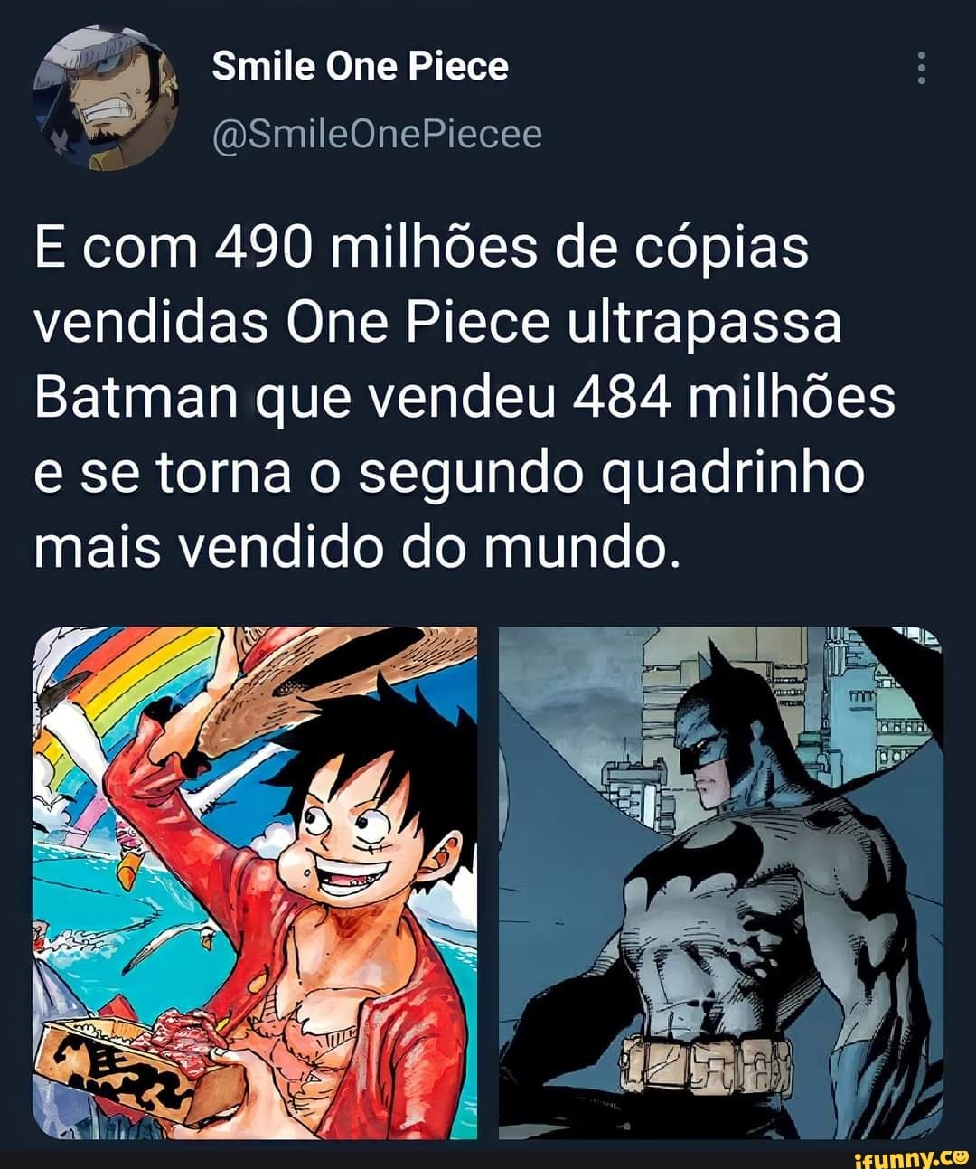 One Piece está prestes a superar Batman em vendas ao redor do mundo