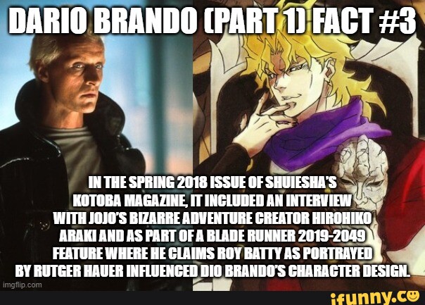 For those who don't know Araki is the creator of Jojo) - Imgflip