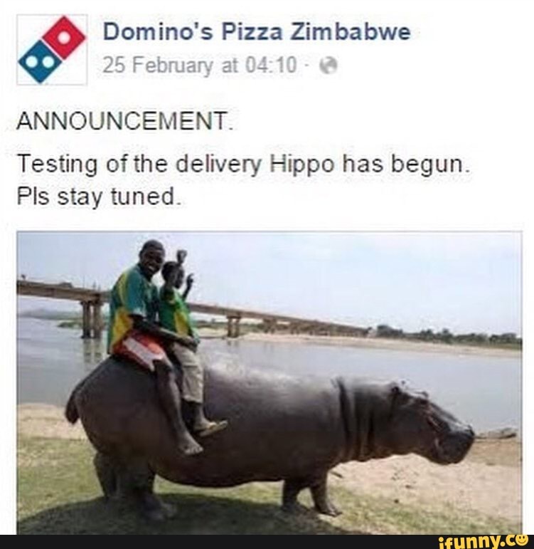 Domino's Pizza Zimbabwe ai 10 ANNOUNCEMENT. Testing of the delivery ...