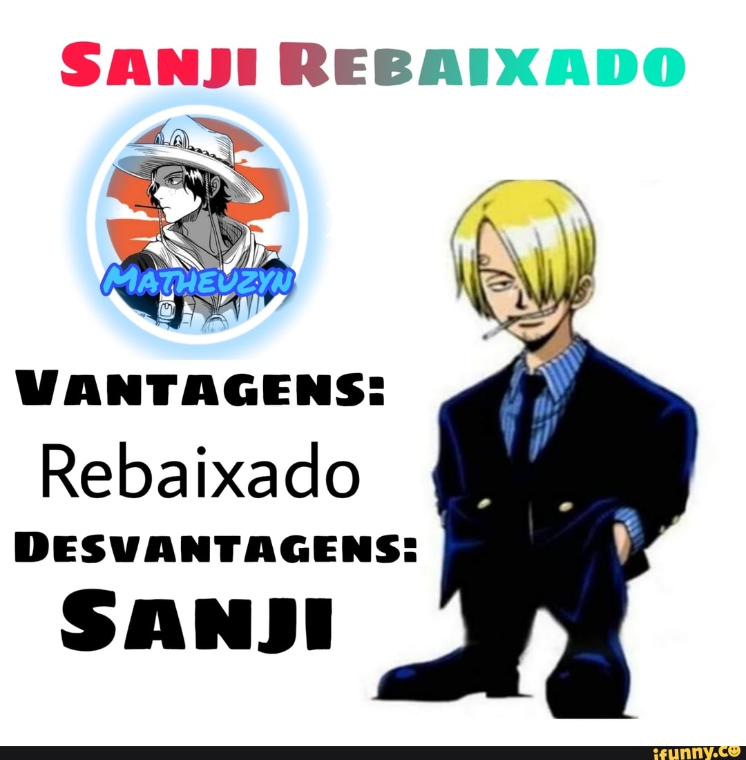 Sanji rebaixado 😳  One piece meme, One piece funny, One piece manga