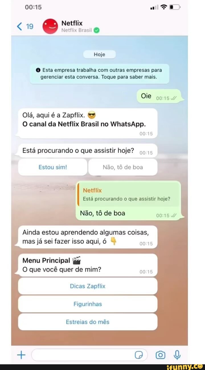 qual e o número da netflix whatsapp