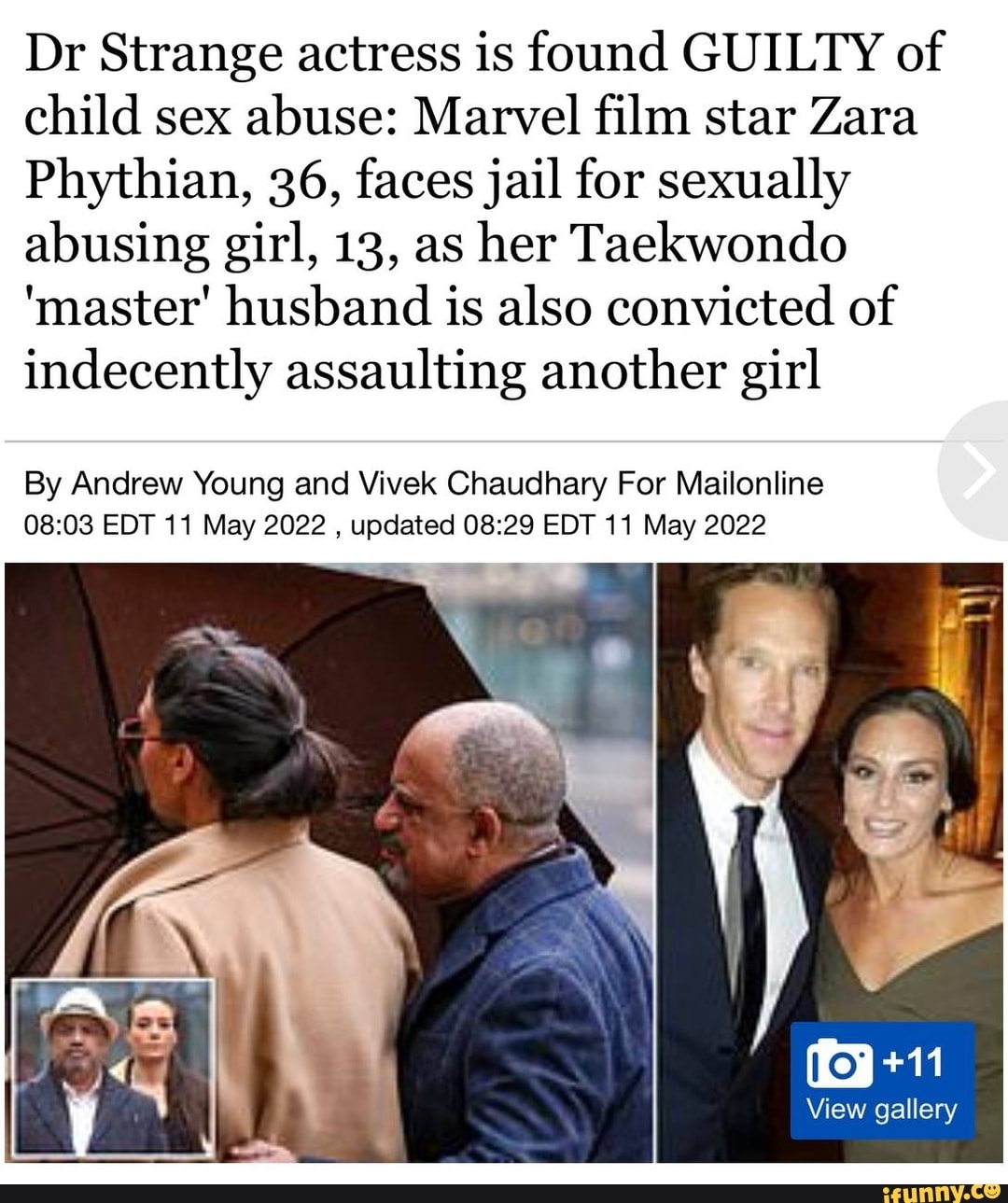 Dr Strange actress is found GUILTY of child sex abuse: Marvel film star  Zara Phythian, 36,